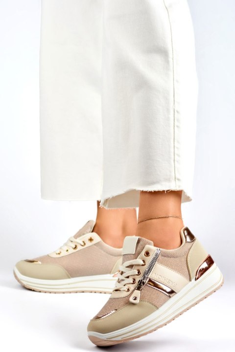 Buty Sportowe Model 9053-SP-BE Beige - PRIMO PRIMO Buty Sportowe Model 9053-SP-BE Beige - PRIMO PRIMO