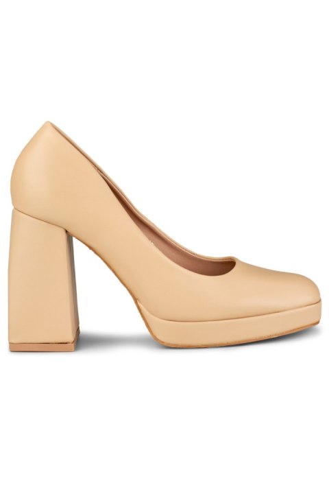 Czółenka Model M045-NU Beige - PRIMO PRIMO Czółenka Model M045-NU Beige - PRIMO PRIMO