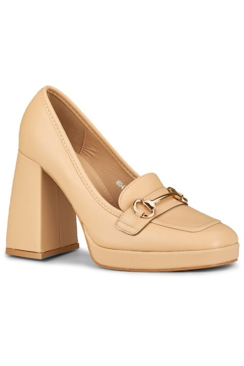 Czółenka Model M047-NU Beige - PRIMO PRIMO Czółenka Model M047-NU Beige - PRIMO PRIMO