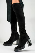 Kozaki Muszkieterki Model GD-FL3032 Black Zamsz - PRIMO PRIMO