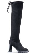 Kozaki Muszkieterki Model GD-FL3032 Black Zamsz - PRIMO PRIMO