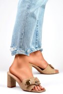 Sandał Klapki Model 8734NA Beige - PRIMO PRIMO