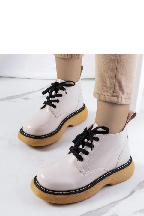 Beżowe botki typu glany Redelek - Solea Solea Beżowe botki typu glany Redelek - Solea Solea