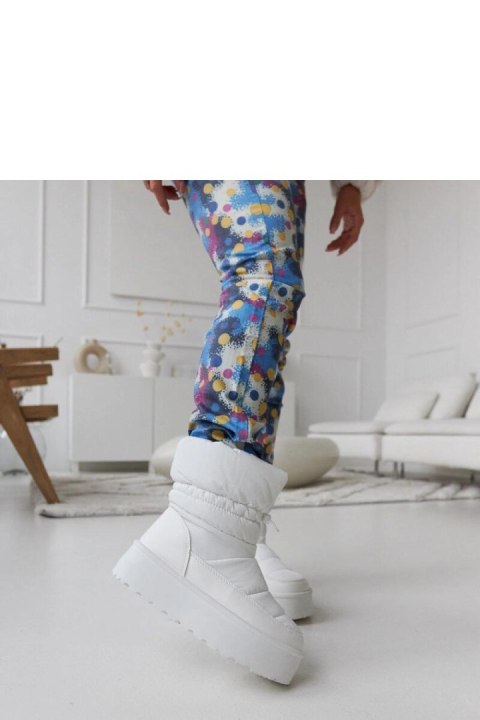 Białe ocieplane śniegowce na platformie Polk - Solea Solea