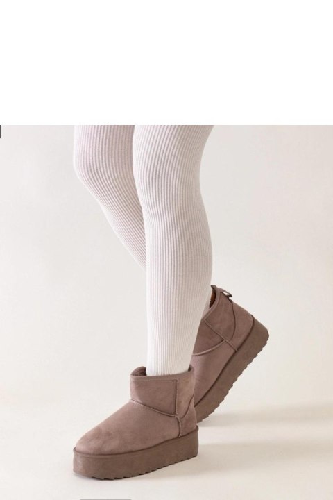 Ciemnobeżowe casualowe śniegowce na wysokiej platformie Thaisa - Solea Solea