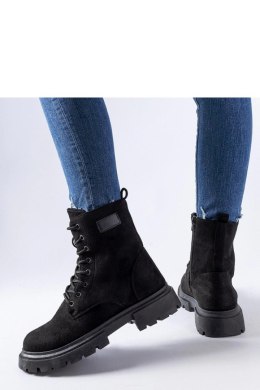 Czarne botki ocieplane eko-zamsz Mestervi - Solea Solea