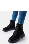 Czarne botki ocieplane eko-zamsz Mestervi - Solea Solea Czarne botki ocieplane eko-zamsz Mestervi - Solea Solea