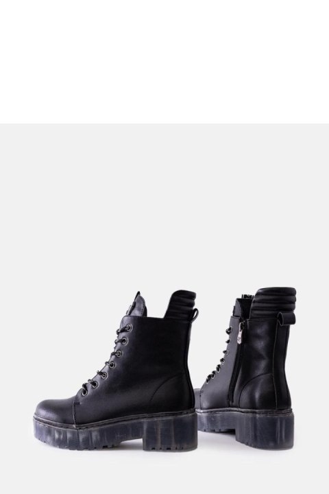 Czarne botki skóra naturalna Charlton - Solea Solea