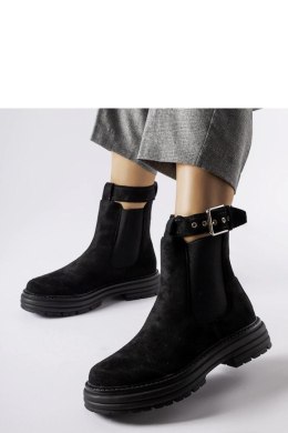 Czarne botki z ozdobnym zapięciem Abela - Solea Solea