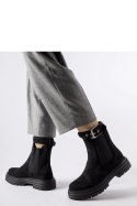 Czarne botki z ozdobnym zapięciem Abela - Solea Solea