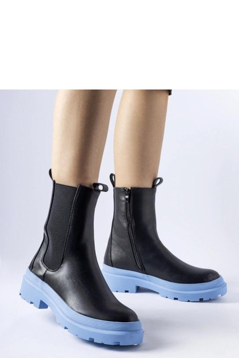 Czarne buty na niebieskiej podeszwie Georgette - Solea Solea Czarne buty na niebieskiej podeszwie Georgette - Solea Solea