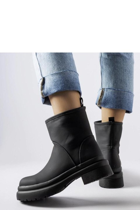 Czarne gumowe ocieplane botki Clotilde - Solea Solea Czarne gumowe ocieplane botki Clotilde - Solea Solea