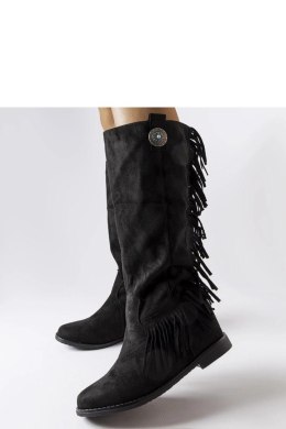 Czarne kozaki na krytej koturnie Lecore - Solea Solea