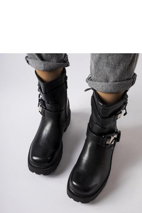 Czarne masywne botki Enrico - Solea Solea