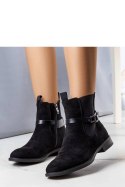 Czarne ocieplane klasyczne botki Odila - Solea Solea