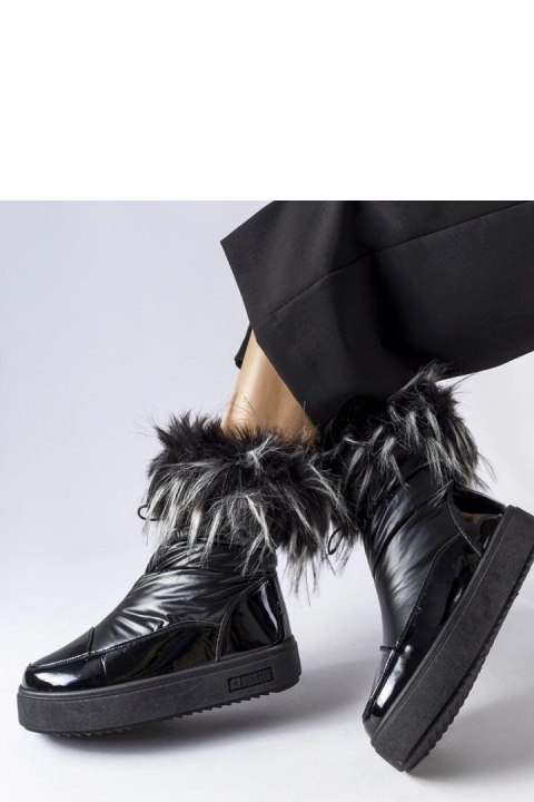 Czarne ocieplane śniegowce MM274379 - Solea Solea