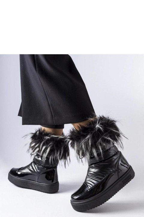 Czarne ocieplane śniegowce MM274379 - Solea Solea