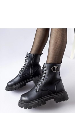 Czarne ocieplane trapery z cyrkoniami Broberg - Solea Solea