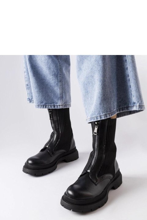 Czarne skarpetkowe botki Napolitani - Solea Solea Czarne skarpetkowe botki Napolitani - Solea Solea