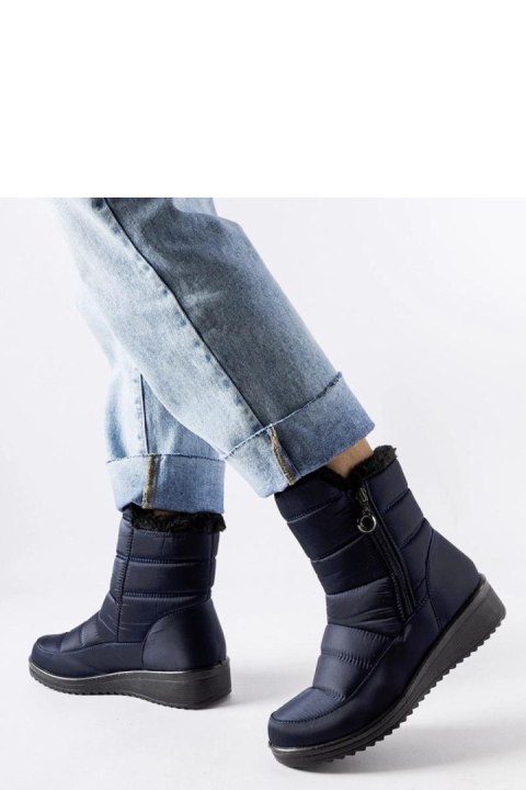 Granatowe śniegowce na niskiej koturnie Mount - Solea Solea