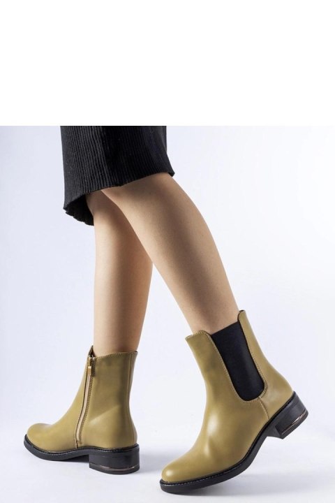 Oliwkowe ocieplane klasyczne botki Bagnoro - Solea Solea Oliwkowe ocieplane klasyczne botki Bagnoro - Solea Solea