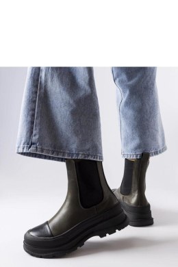 Zielone botki na platformie Bellucci - Solea Solea