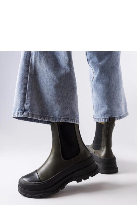 Zielone botki na platformie Bellucci - Solea Solea Zielone botki na platformie Bellucci - Solea Solea