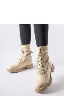 Beżowe ażurowe skarpetowe botki Portico - Solea Solea Beżowe ażurowe skarpetowe botki Portico - Solea Solea