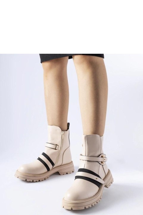 Beżowe ocieplane botki Laderoute - Solea Solea Beżowe ocieplane botki Laderoute - Solea Solea