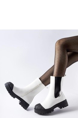 Białe klasyczne ocieplane botki sztyblety Porcigatone - Solea Solea