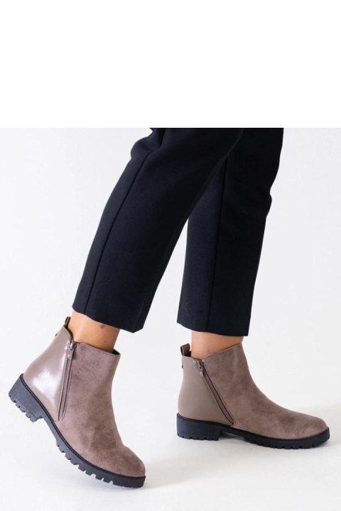 Brązowe botki na platformie z eko-zamszu Kirla - Solea Solea