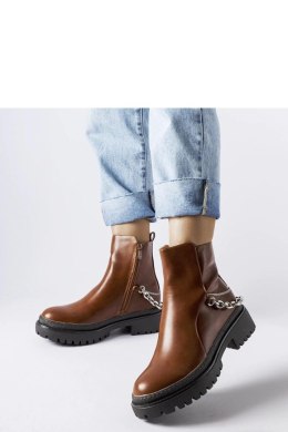 Brązowe botki z łańcuchem Muqaddim - Solea Solea