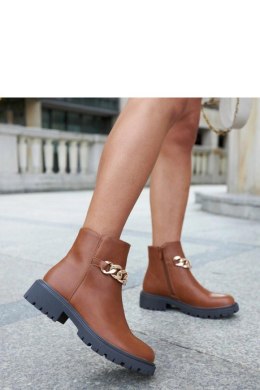 Brązowe botki zdobione łańcuchem Bonsaint - Solea Solea