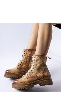 Ciemnobeżowe trapery zwierzęcy wzór Suviana - Solea Solea