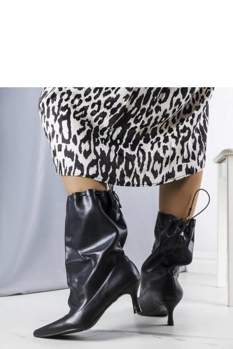 Czarne botki na niskim obcasie Jabari - Solea Solea