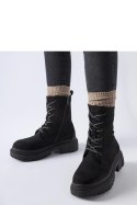 Czarne botki workery trapery na masywnej podeszwie Riel - Solea Solea