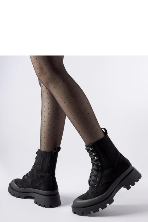 Czarne botki z eko-zamszu Orson - Solea Solea