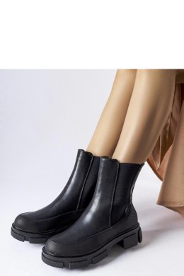 Czarne botki z elastyczną cholewką Faisal - Solea Solea
