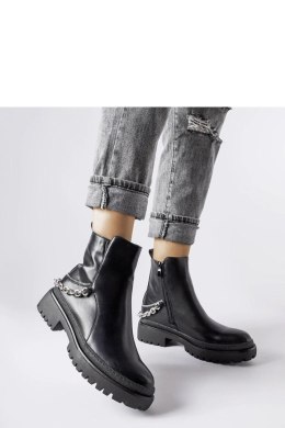 Czarne botki z łańcuchem Muqaddim - Solea Solea