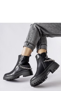 Czarne botki z łańcuchem Muqaddim - Solea Solea