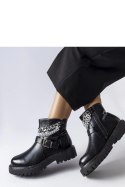 Czarne botki z ozdobnymi łańcuchami Mezzavia - Solea Solea