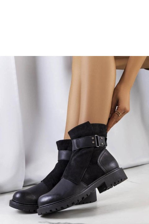 Czarne botki z paskiem Kevin - Solea Solea