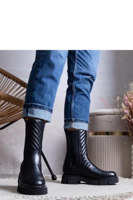 Czarne botki z paskiem Kevin - Solea Solea