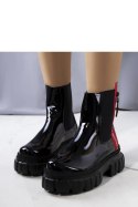 Czarne lakierowane botki Casta - Solea Solea