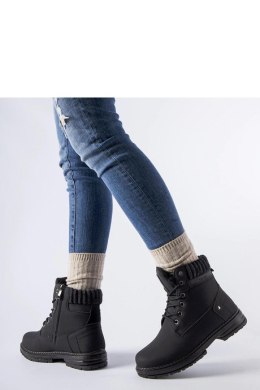 Czarne ocieplane damskie trapery Araujo - Solea Solea