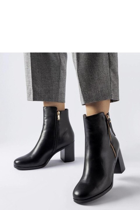 Czarne ocieplane klasyczne botki Edilio - Solea Solea