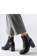 Czarne ocieplane klasyczne botki Edilio - Solea Solea