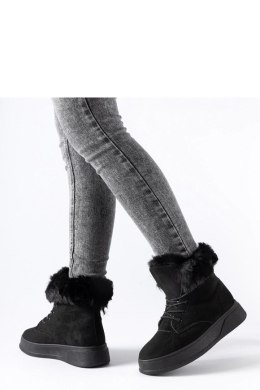 Czarne śniegowce na platformie Oliverio - Solea Solea