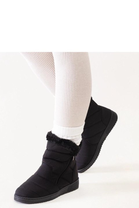 Czarne śniegowce zdobione futerkiem Khitem - Solea Solea