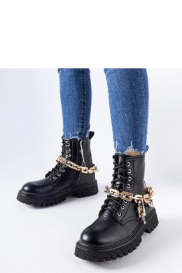 Czarne trapery z łańcuchem Bowling - Solea Solea